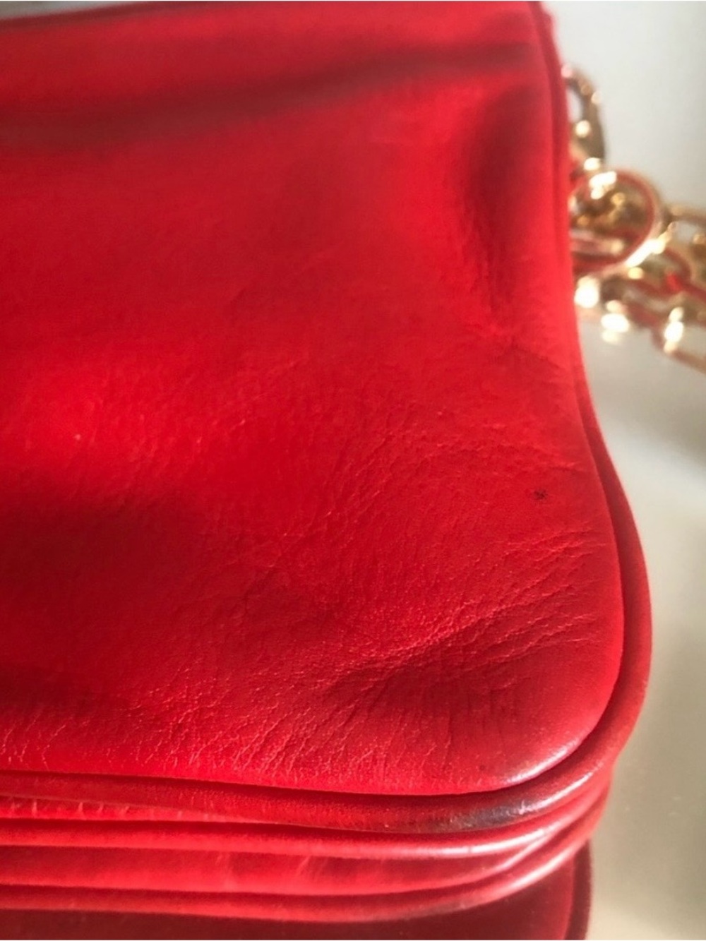 Tory Burch Bag Purse  Bombe Reva Tory Red Leather Clutch & Shoulder Bag Red - Picture 4 of 12